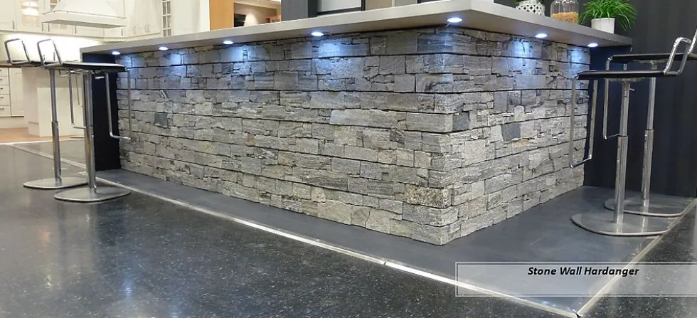 Forbl.stein sw hardanger 56x15 56x15cm stone wall hardanger paneler