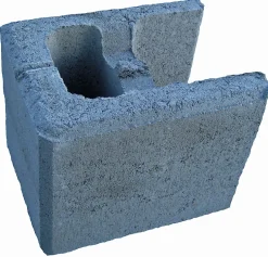 Forsk.blokk glatt 20 cm halv ende 25x20x20