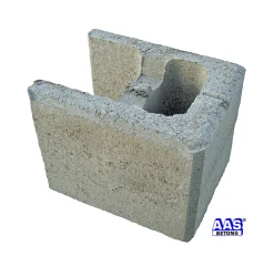Forsk.blokk glatt 20 cm halv ende 25x20x20