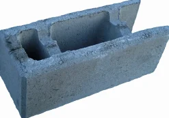 Forsk.blokk grå 20 cm hel ende 50x20x20 cm kombinert pall