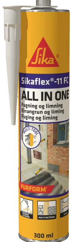 Fugemasse og lim elastisk 0,3 liter sort