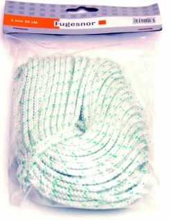Fugesnor 20 meter 4 mm grønn