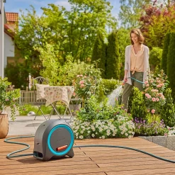 Gardena Veggslangeboks Dual 25 meter turkis