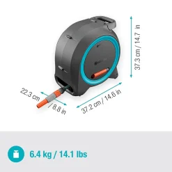 Gardena Veggslangeboks Dual 25 meter turkis