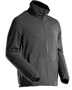 Genser mikrofleece xs svart med glidelås