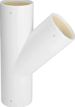 Grenrør 40x45gr hvit pp med gummitetning