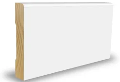 Gulvlist furu rund klassisk hvit S0500-N 12x58x4400 mm