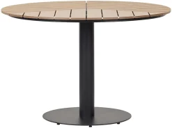 Hagebord sort/teak Envy Ø113 cm