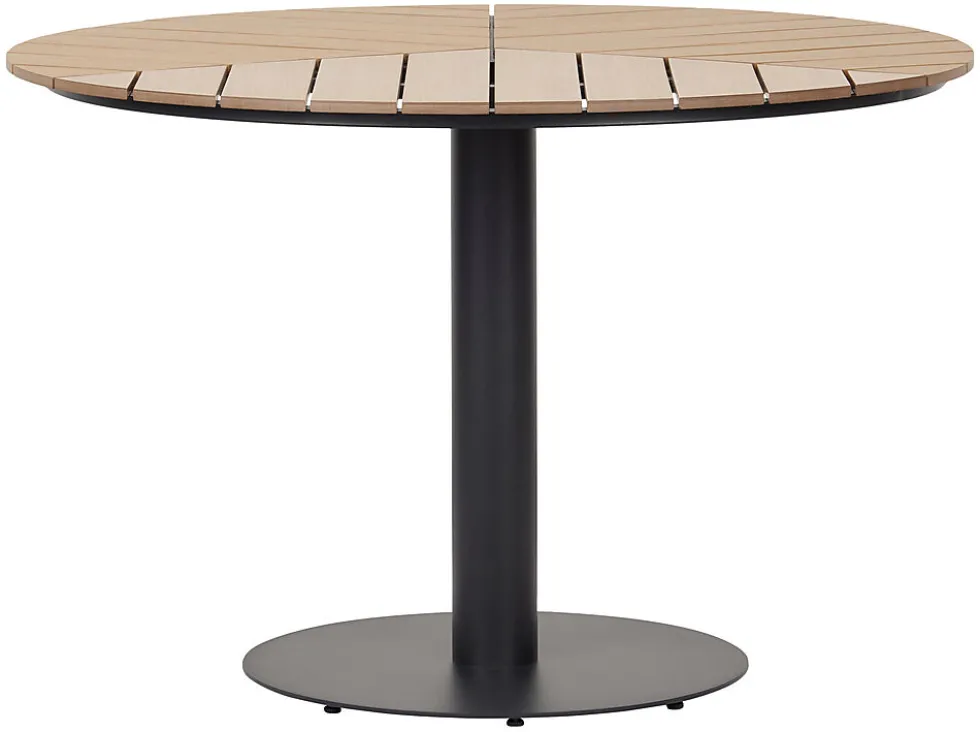 Hagebord sort/teak Envy Ø113 cm