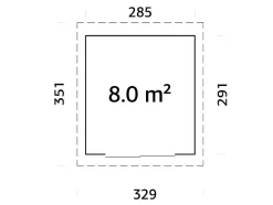 Hagestue Lydia 8,0 m² slide