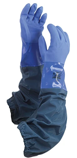Hanske pvc o/s 70cm 2268 10 handi pvc olje syreh lang str 10