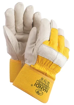Hanske svinesk m mansj 1123 handi gul svineskinnsh str 10