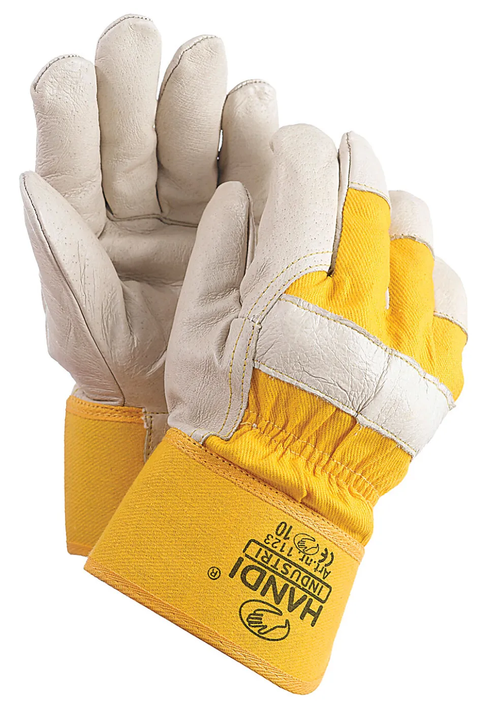 Hanske svinesk m mansj 1123 handi gul svineskinnsh str 10
