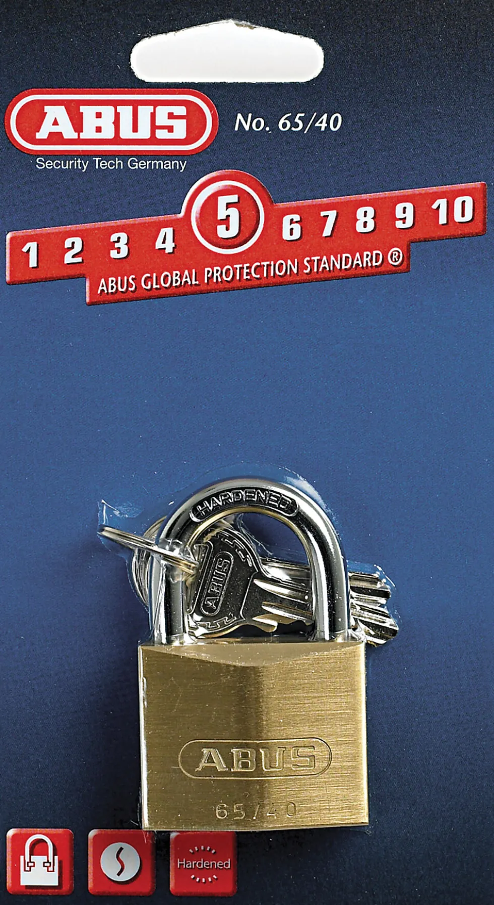 Hengelås 65/40 c messinglås abus