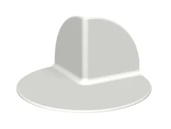 Hjørne utvendig toppmembran hvit PVC