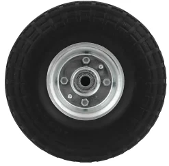 Hjul 10" pu t/sekketralle 16mm