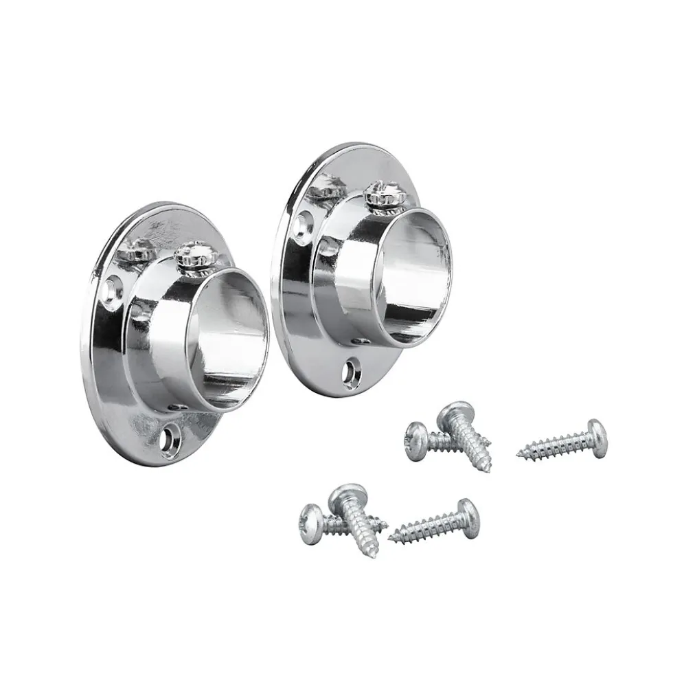 Holder til garderobestang metall vegg/vegg