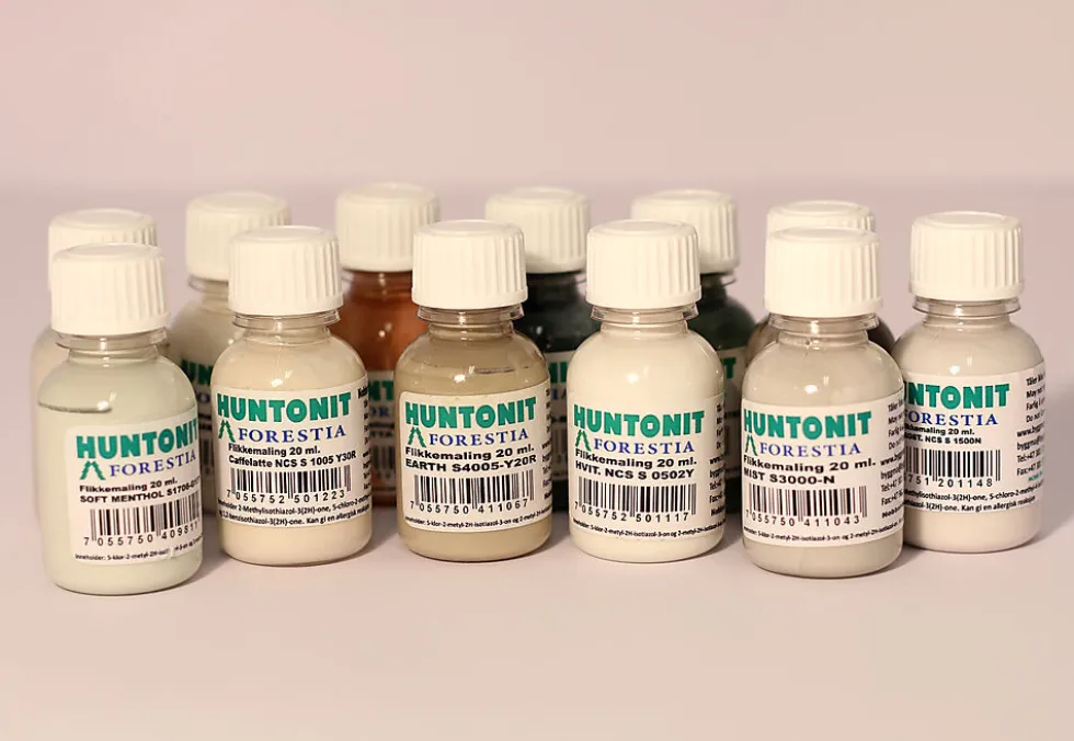 Huntonit flikkemaling sand 20ml flaske ncs s 2502-y