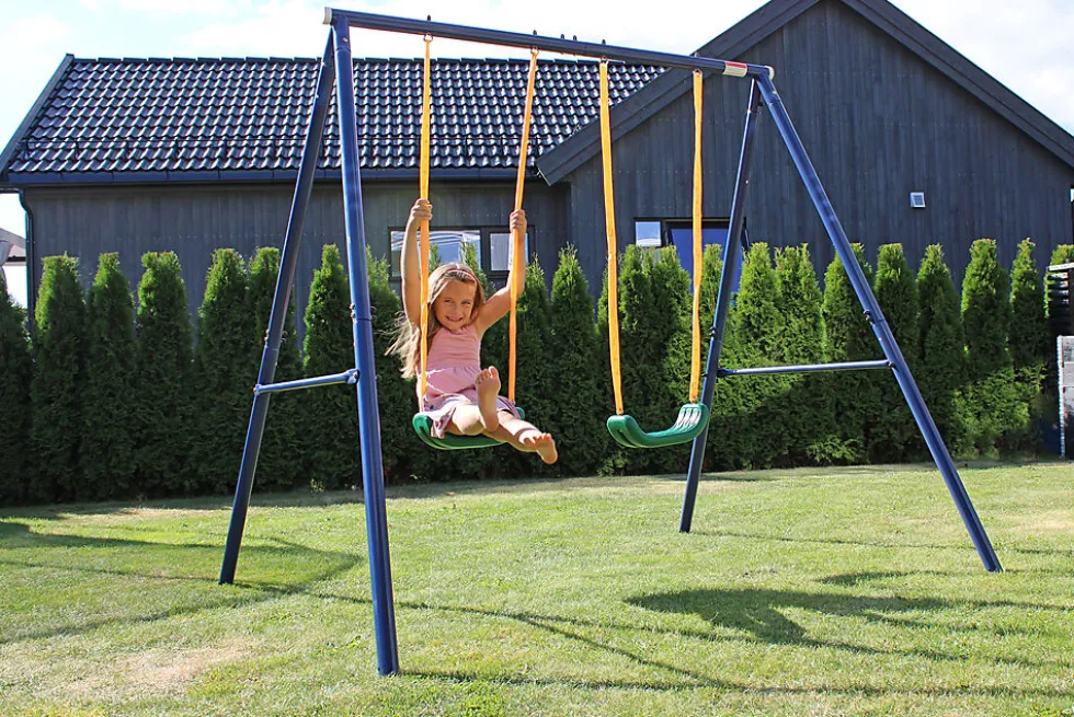 Huskestativ stål med 2 husker