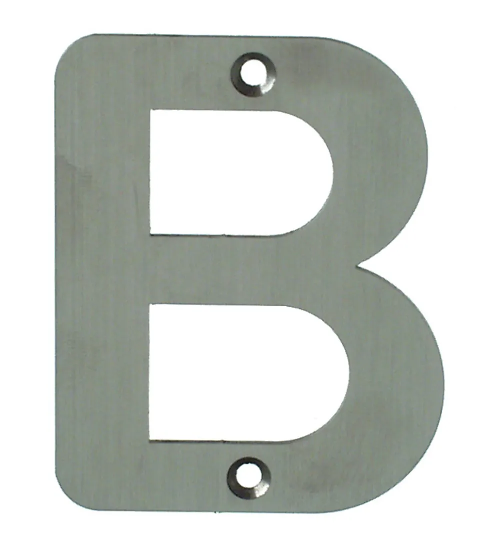 Husnummer b 80mm rustfri pn-b