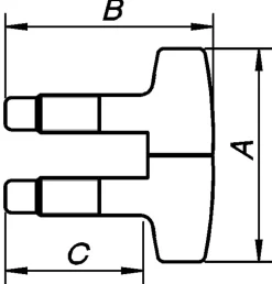 Innboringshengsel 34 mm forkrommet