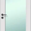 Innerdør slett med glass 80x210 cm