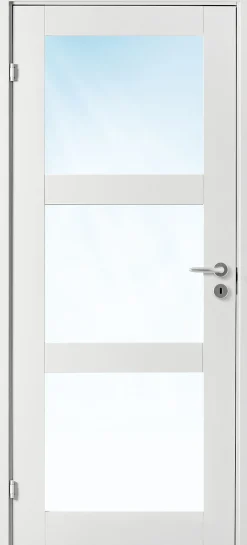 Innerdør Stil 3 med glass svart 80x210 cm