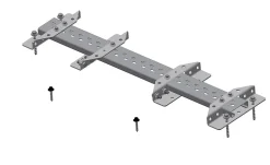 Innfestingspakke TLS papp/65 sort papp/shingel 65 cm skinne