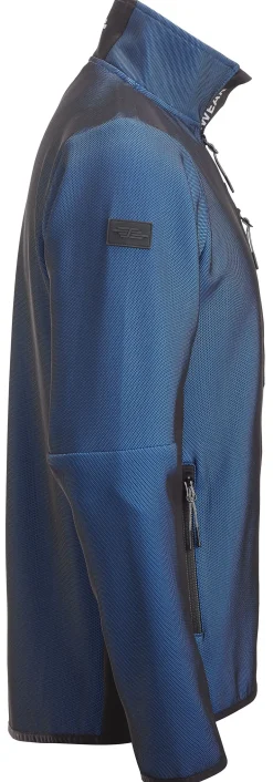 Jakke mellomlag kblå/sort resirkulert polyester