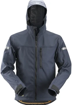Jakke 1229 softshell s mblå snickers workwear