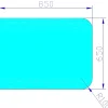 Jøtul gulvplate glass klar 650x850 mm