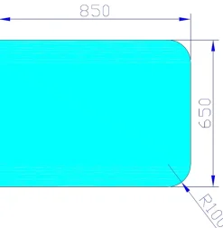 Jøtul gulvplate glass klar 650x850 mm