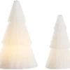 Juletre voks med LED-lys 12+15 cm