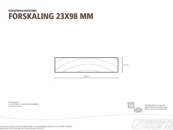Justert forskaling gran/furu 23x98 mm