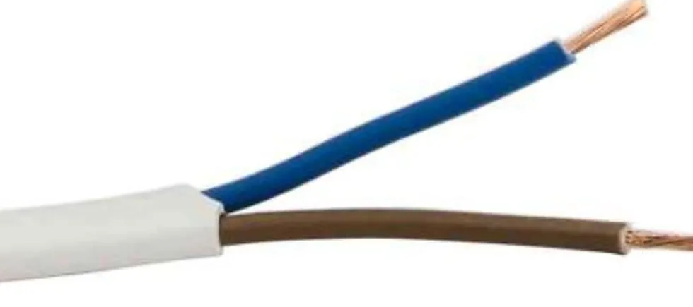 Kabel pl 2x0,75 hvit 5m/ring h03vvh2-f