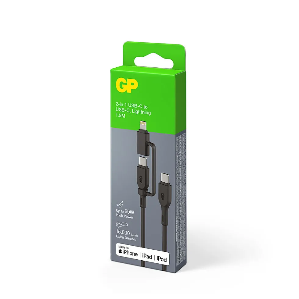Kabel USB-C til C Lightning 60W 1,5 meter