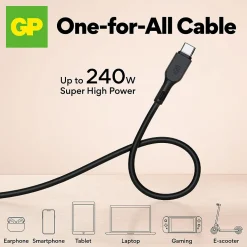 Kabel USB-C til C og A-adapter 240W 1,5 meter