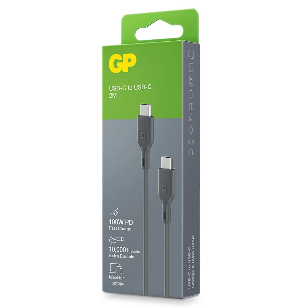 Kabel USB-C til USB-C 100W 2 meter