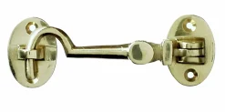 Kahyttkrok polert messing 120 mm