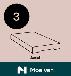 Karmlist furu D7M dørsett hvit bomull S0502-Y 12x58 mm