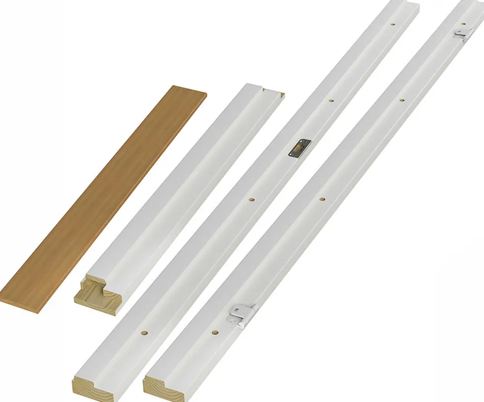 Karmlist furu hvit bomull 14 mm terskel underliggende S0502-Y 80x210 mm