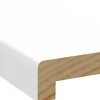 Karmlist furu overgangslist m/ 12 mm spor hvit bomull S0502-Y 23x58x2400 mm