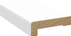 Karmlist furu overgangslist m/ 12 mm spor hvit bomull S0502-Y 23x58x2400 mm
