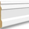 Karmlist furu profilert CW113 hvit bomull S0502-Y 15x95x4400 mm