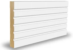Karmlist furu profilert CW139 hvit bomull S0502-Y 15x95x4400 mm