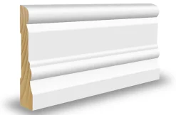 Karmlist furu profilert CW152 hvit bomull S0502-Y 15x70x4400 mm