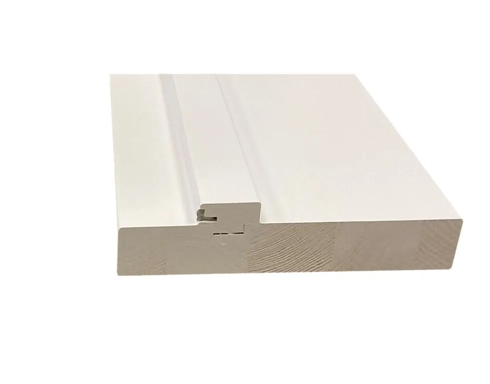 Karmlist sett 122 mm flat terskel hvit bomull S0502-Y 80x210 cm
