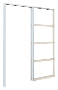 Karm skyvedør hvit bomull S0502-Y 82,6x204 cm totalmål 170x210 cm