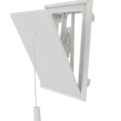 Klaffventil innvendig 125 x 125 mm hvit