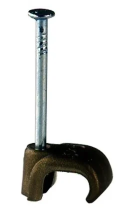 Klammer 3x5 brun f/oval lednin ledning 20stk/pose